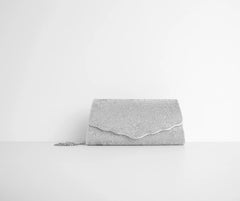 Scalloped Rhinestone Clutch