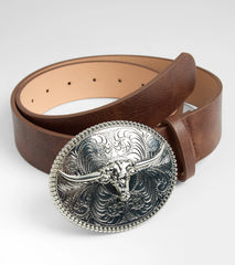 Prairie Tales Steer Buckle Belt
