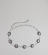 Saddle Chic Oval Concho Chain Belt