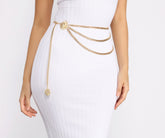 Hear Me Roar Layered Chain Lion Belt