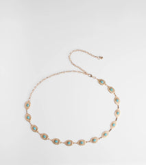 Free Riders Colored Stone Chain Belt