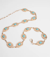 Free Riders Colored Stone Chain Belt