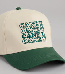 Catch Me At Kickoff Cane U Baseball Cap