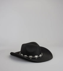 Cowgirl Crush Heart Chain Cowboy Hat
