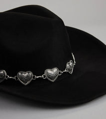 Cowgirl Crush Heart Chain Cowboy Hat