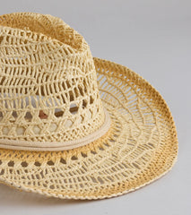 Beachy Babe Straw Cowboy Hat