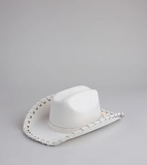 Country Girl At Heart Stitched Cowboy Hat
