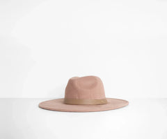 Wide Brim Belted Panama Hat
