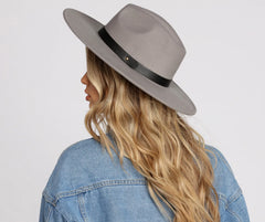 Wide Brim Belted Panama Hat