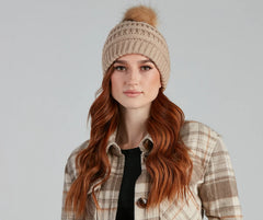 Chilly Days Knit Pom Pom Beanie