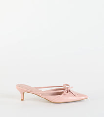 Sweetest Thing Bow Kitten Heel Mules