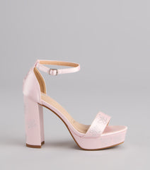 Butterfly Kisses Platform Block Heels