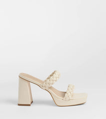 Social Season Braided Strap Mules