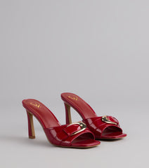 City Lights Buckle Heel Mules