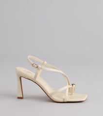 Luxe Minimalist Toe Ring Strappy Stiletto Heels