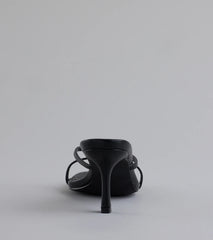 Out And About Strappy Thong Stiletto Mules