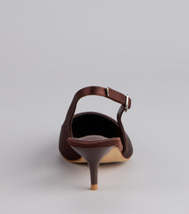 Princess Calling Satin Slingback Heels