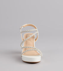 Shine On Pearl Rhinestone Heels