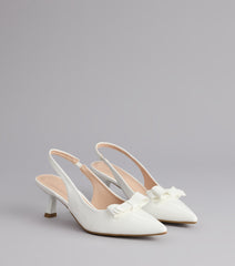 Sweet Detail Patent Slingback Heels