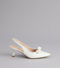 Sweet Detail Patent Slingback Heels