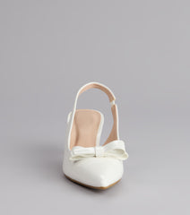 Sweet Detail Patent Slingback Heels