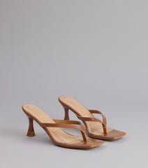 Strut And Stun Thong Mules