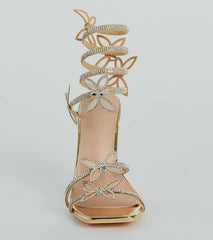 Butterfly Kiss Metallic Stiletto Heels
