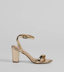 Pretty In Metallic Basic Block Heels