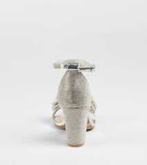 Endless Glam Rhinestone Bow Block Heels