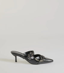 Chic Strut Faux Leather Stiletto Heels