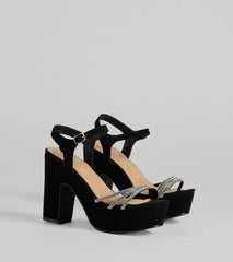 Dazzling Spotlight Rhinestone Platform Heels