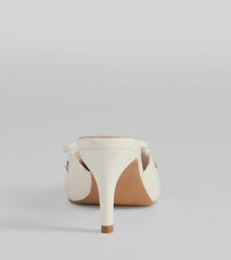 Sweetest Gift Closed Toe Bow Stiletto Pumps