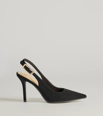 Classically Chic Buckle Slingback Pumps