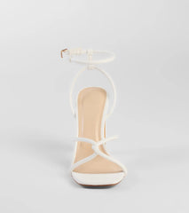 So Elegant Twist Strappy Block Heels