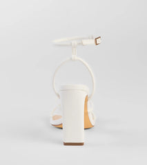 So Elegant Twist Strappy Block Heels