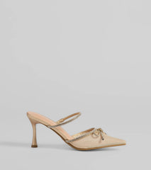 Chic Steps Glitter Mesh Stiletto Pumps