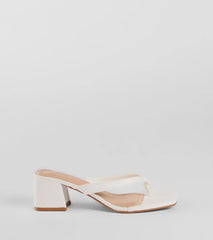 Elevated Chic Thong-Strap Mules