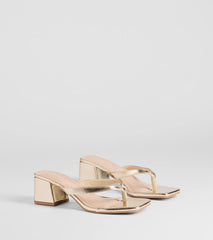 Elevated Chic Thong-Strap Mules