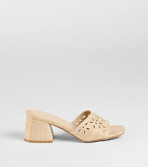 Perfect Pair Cutout Block Heel Mules