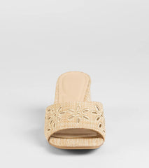 Perfect Pair Cutout Block Heel Mules