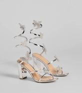 Flutter And Shine Spiral Block Heels