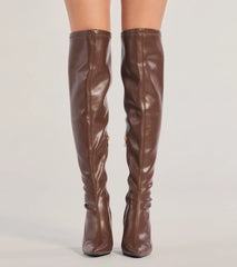 Chic Unlocked Over-The-Knee Block Heel Boots