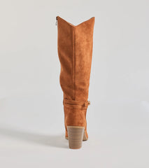 Fab Slay Buckle Strap Under-The-Knee Boots