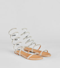 Level Up Rhinestone Spiral Sandals