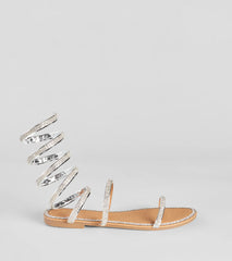 Level Up Rhinestone Spiral Sandals