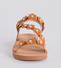 Floral Cutie Strappy Faux Leather Sandals
