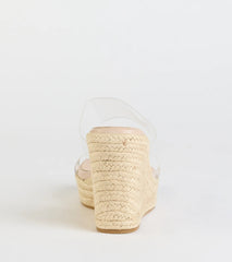 Stylish Transparency Espadrille Wedges