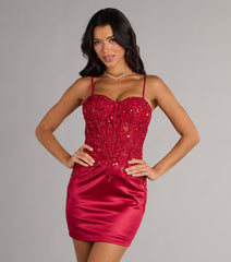 Karla Corset Satin Mini Dress