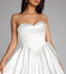 Jodie Satin Skater Corset Dress