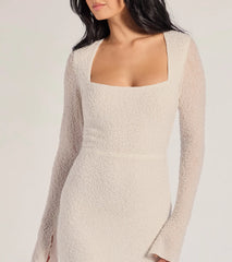 Breigh Beaded Lace-Up Mini Dress